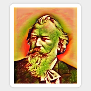 Johannes Brahms Snow Portrait | Johannes Brahms Artwork 3 Sticker